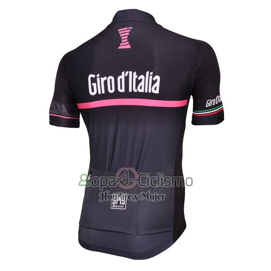 Giro d'Italia Ropa Ciclismo Culotte Corto 2016 Hombre Mangas Cortas Negro y Rojo